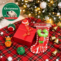 Christmas Pet Dog Chew Toy Set with Squeaker Reindeer and Durable Rope Toys
