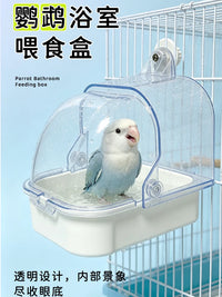 Parrot Bathtub External Splash-Proof Bird Bath Box for Peony and Cockatiel