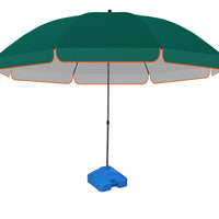 Green Round Outdoor Patio Umbrella with UV Protection and Windproof Design