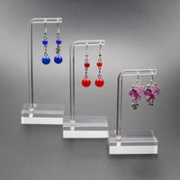 Acrylic Earring Display Stand Jewelry Organizer for Studs, Dangles, and Silver/Jade Ornaments