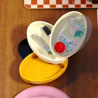 Rotating Multi-Layer Jewelry Storage Box with Lid, Compartment Organizer for Rings and Accessories