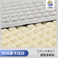 3D Embossed Neoprene Fabric Sheet with Small Square Pattern, EVA Composite Stretch Knit Lycra