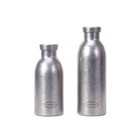 Vintage Distressed Titanium-Look 304 Stainless Steel Cola Bottle Portable Outdoor Sports Water Bottle Milk Cup