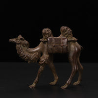 Vintage Brass Camel Figurine Paperweight, Retro Antique Style Desktop Ornament