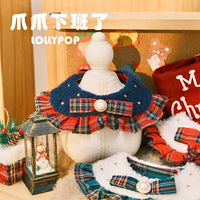 Classic Scottish Plaid Pet Scarf for Dogs and Cats - Lambswool Check Scarf for Christmas & New Year