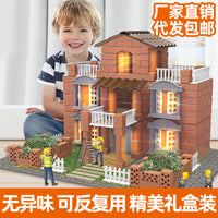 DIY Miniature Tiling House Model Kit for Kids - Educational Building Toy with Tools and Cement