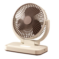 Portable USB Desk Fan with LED Light, Wall Mountable for Bedroom, Dorm, Kitchen