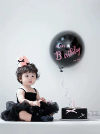 Baby Girl's 1st Birthday Photography Outfit Set with Hat, Dress, and Socks