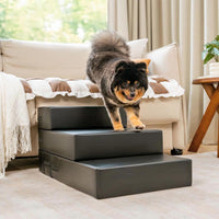 Waterproof Washable PU Leather Pet Stairs for Cats and Dogs, Multi-Layer Modular Design