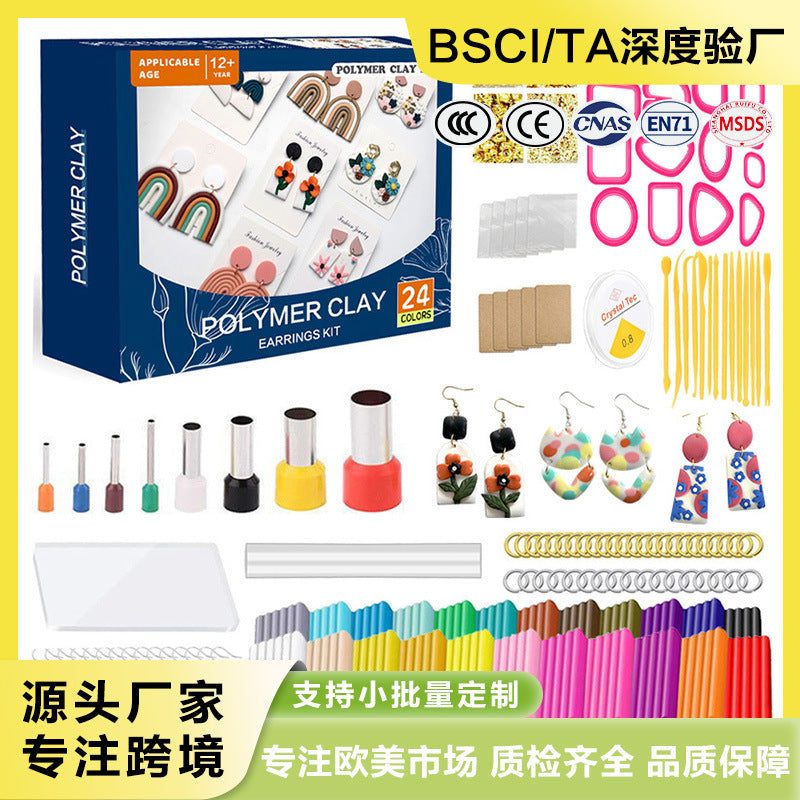 Polymer Clay DIY Earring Geometric Mold Tool Kit for Crafts and Jewelry Making