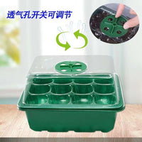 12-Cell Seedling Starter Tray with Adjustable Ventilation and Humidity Dome