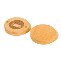 Beech Wood Bottle Opener with Magnetic Refrigerator Sticker