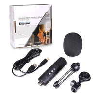 USB Condenser Microphone with Mute Button and Reverb for Computer, PS4 Gaming, and Recording