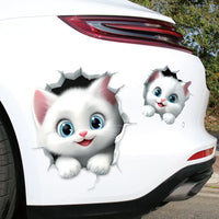 3D Cat Car Decal Scratch Cover Sticker for Bumper and Body Decoration
