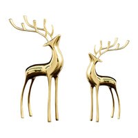 Large Brass Deer Metal Ornament for Living Room, Premium Home Decor Gift