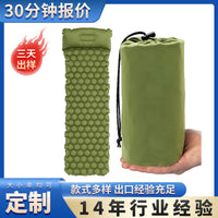 Ultralight Inflatable Camping Sleeping Pad with Pillow, Single Person Foldable Air Mattress for Outdoor Backpacking