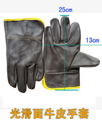 Welding Work Gloves, Heat Resistant Cowhide Leather, Soft, Durable, Industrial Safety