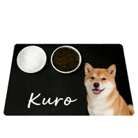 Personalized Pet Feeding Mat for Dogs - Custom Name and Pattern Print