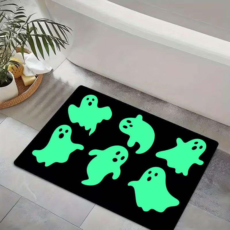Halloween Diatomaceous Earth Absorbent Non-Slip Bath Mat for Bathroom Entryway