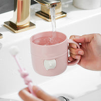 Kids Cartoon Toothbrush Holder and Rinse Cup Set, Travel-Friendly, Drop-Resistant