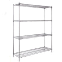 GuangFoShun 4-Tier 1.8m Stainless Carbon Steel Kitchen Storage Rack