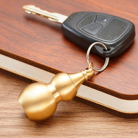 Pure Brass Gourd Keychain Pendant for Car Keys and Bags