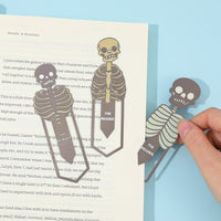 Dark Skull Metal Bookmark "THE READER" Halloween Gift
