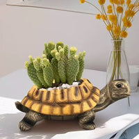 Turtle Planter Outdoor Garden Pond Fish Tank Decoration Resin Craft Gift