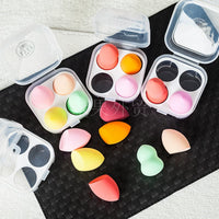 4-Pack Makeup Sponge Set, Beauty Blender for Face, Wet & Dry Use, Gourd Shape, Non-Powder Absorbing
