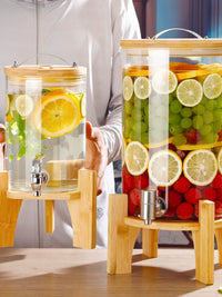High Temperature Resistant Glass Fermentation Jar with Spigot for Wine, Fruit Infusions, and Beverages, Home Use Sealed Container