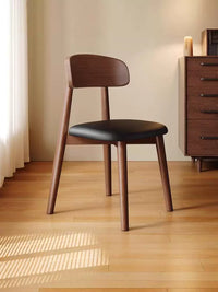 Nordic Solid Wood Dining Chair with Upholstered Backrest for Home and Restaurant