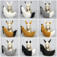 Handmade Faux Fur Animal Tail Cosplay Accessory - Fox and Wolf Styles
