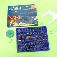 9-Link Puzzle Ring Set Brain Teaser for Adults and Kids
