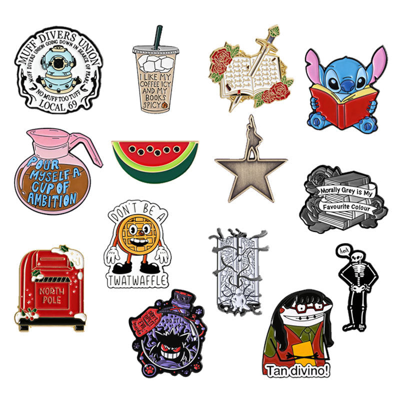 Enamel Pin Brooch Set for Clothing and Accessories