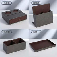 Hotel Guest Room Organizer Tray with Tissue Box and Remote Control Holder