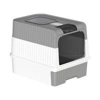 Fully Enclosed Cat Litter Box with Drawer, Anti-Splash Design, Easy Clean Pet Toilet