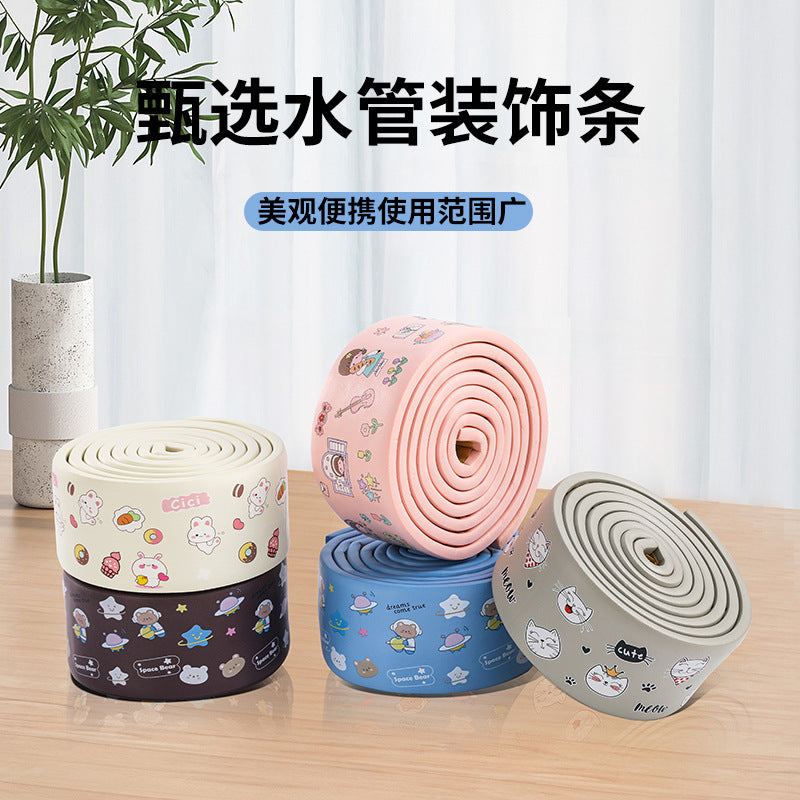 Decorative Pipe Cover for Air Conditioner, Gas, and Water Pipes - Sound Insulation and Aesthetic Enhancement
