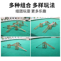 Anji Play Kindergarten Outdoor Climbing Frame Balance Beam Ladder Sensory Integration Sports Equipment 16-Piece Set