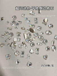 Zircon Nail Art Rhinestones Flat-Bottomed Mini Teardrop Heart Pigeon Egg Nail Diamonds