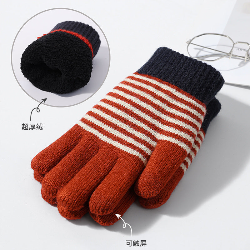 Unisex Double-Layer Touchscreen Gloves for Winter - Warm Fleece Lined Cycling & Daily Wear