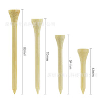 Bamboo Golf Tees - Natural Wood Color, Bulk Pack, Multiple Sizes Available