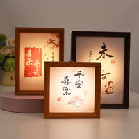 LED Lighted Photo Frame Square Picture Frame for Bedroom Decor DIY Gift