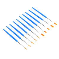 Kids Nylon Flat Head Paint Brushes for Watercolor, Gouache, Acrylic, and Detailing