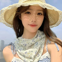 Summer UV Protection Neck Gaiter Face Mask for Women, Breathable Ice Silk Sunscreen Scarf