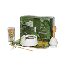 Japanese Style Matcha Tea Ceremony Set with Spouted Bowl, Whisk, and Ceramic Gift Box