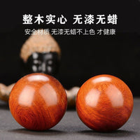 Rosewood Hand Exercise Balls for Seniors, Wooden Massage Therapy Spheres