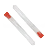 Clear Plastic Needle Storage Tube with Orange Cap, 13x110mm