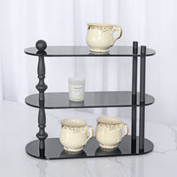 Luxury Acrylic & Metal Countertop Organizer for Perfumes, Cups, and Aromatherapy