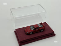 1:64 Scale Diecast Car Model Display Case with Clear Acrylic Dust Cover and Leather Base