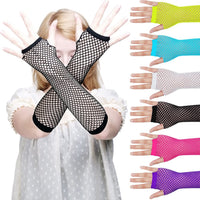 Women's Fingerless Fishnet Sun Protection Arm Sleeves
